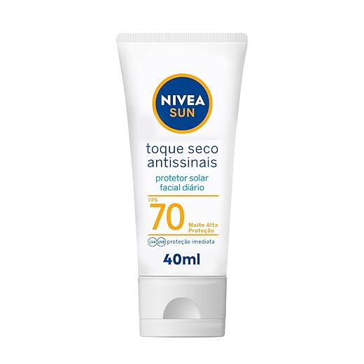 NIVEA SUN Protetor Solar Facial Toque Seco Antissinais FPS 70 40ml