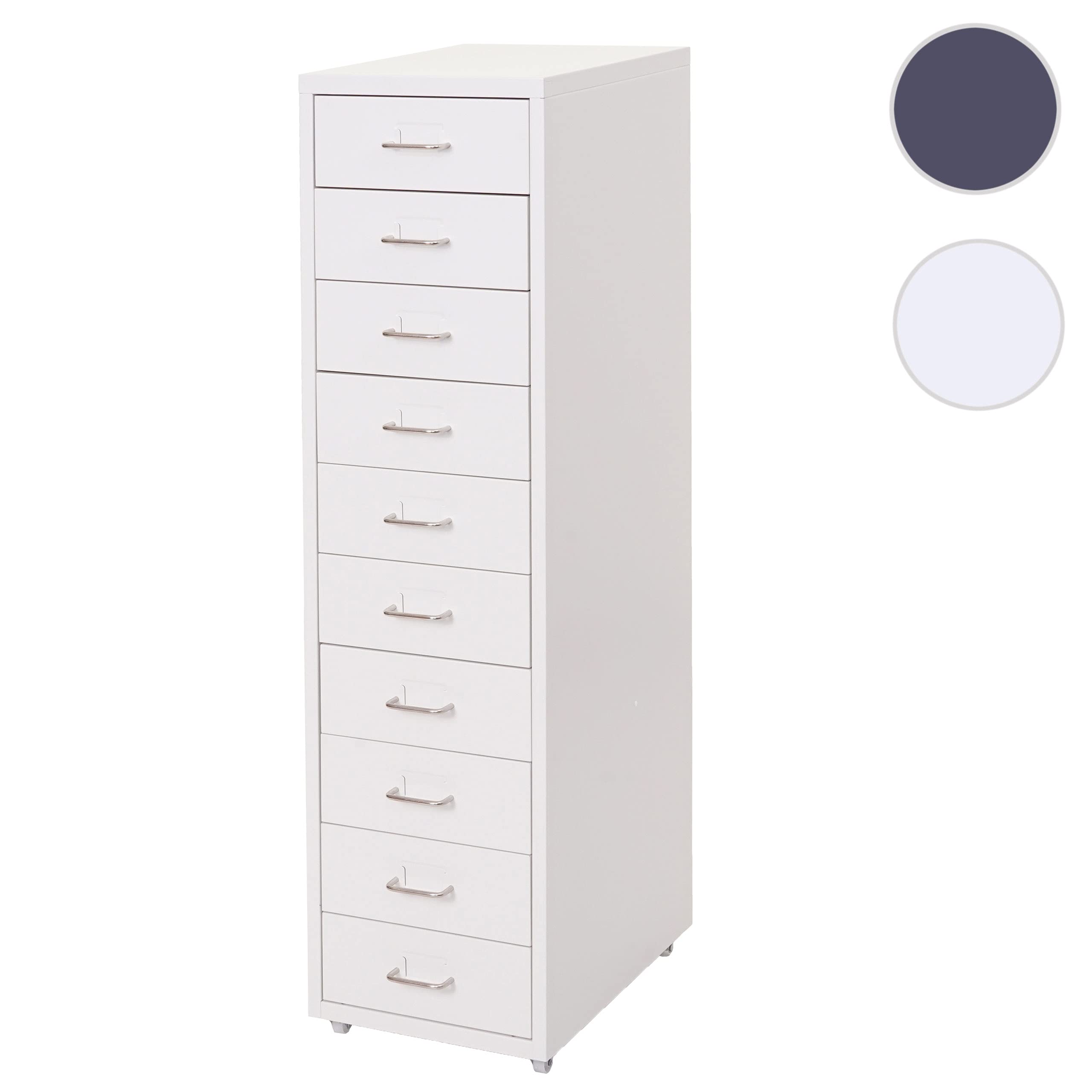 Boston T851 Junta de Ruedas 110 x 28 x 41 cm, 10 cajones, Blanco