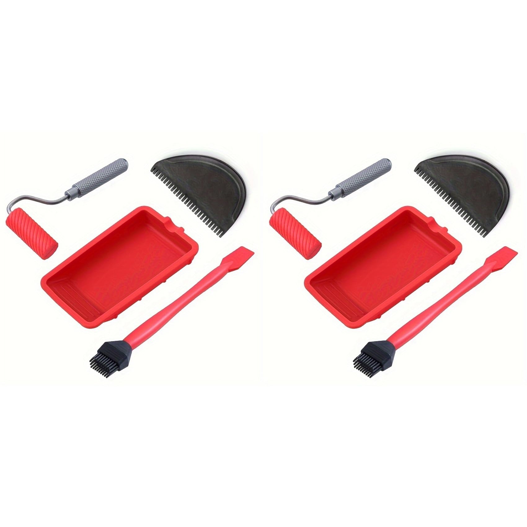 Jnchdghwa As Shown 8Pcs Silicone Glue Applicator Kit, Reusable Silicone Glue Brush Set Wood Glue Spreader Silicone Brushes For Woodworking