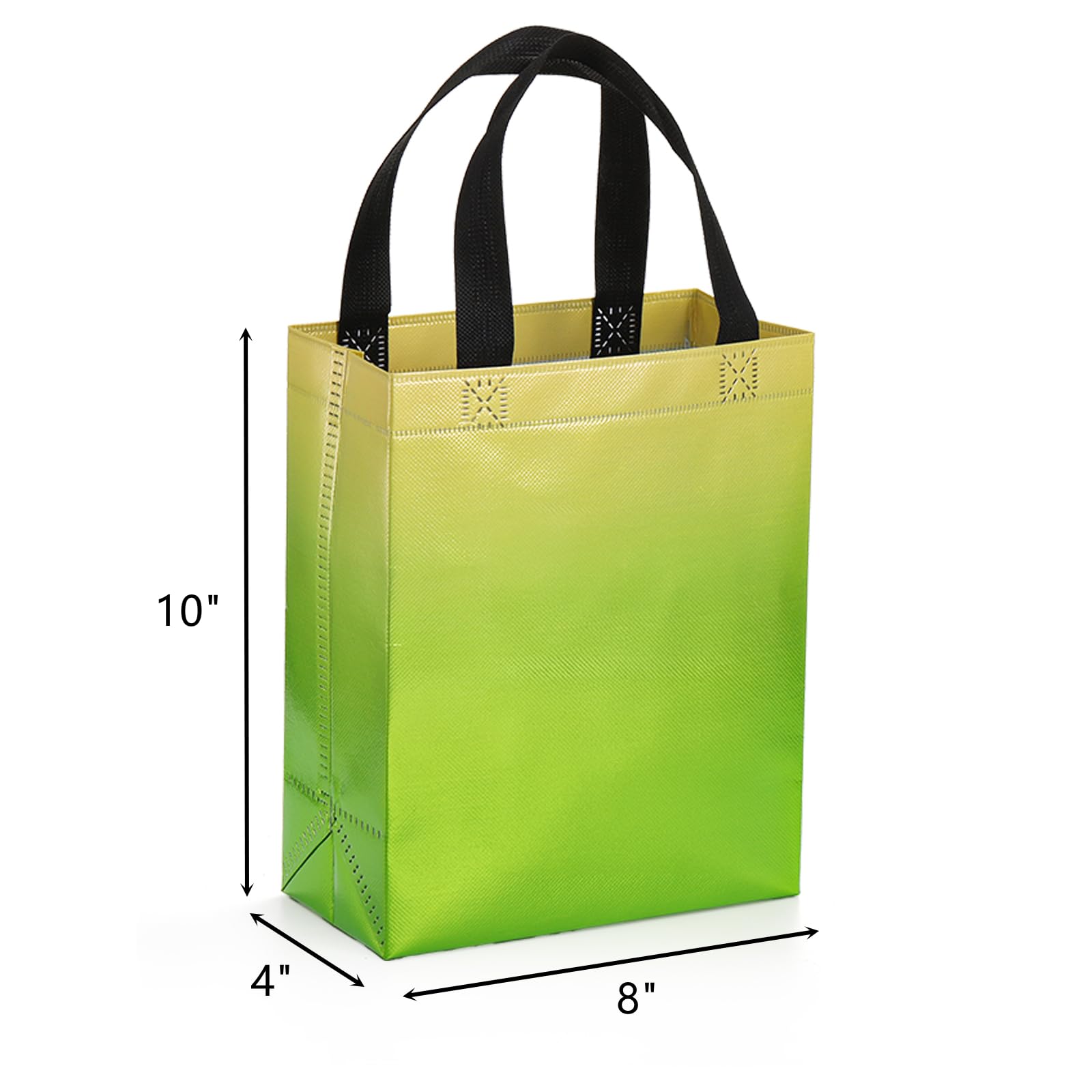 Tosnail 40 Pack 10 X 8 Inch Glossy Gold Reusable Grocery Bags Shopping Tote Bag With - View #5