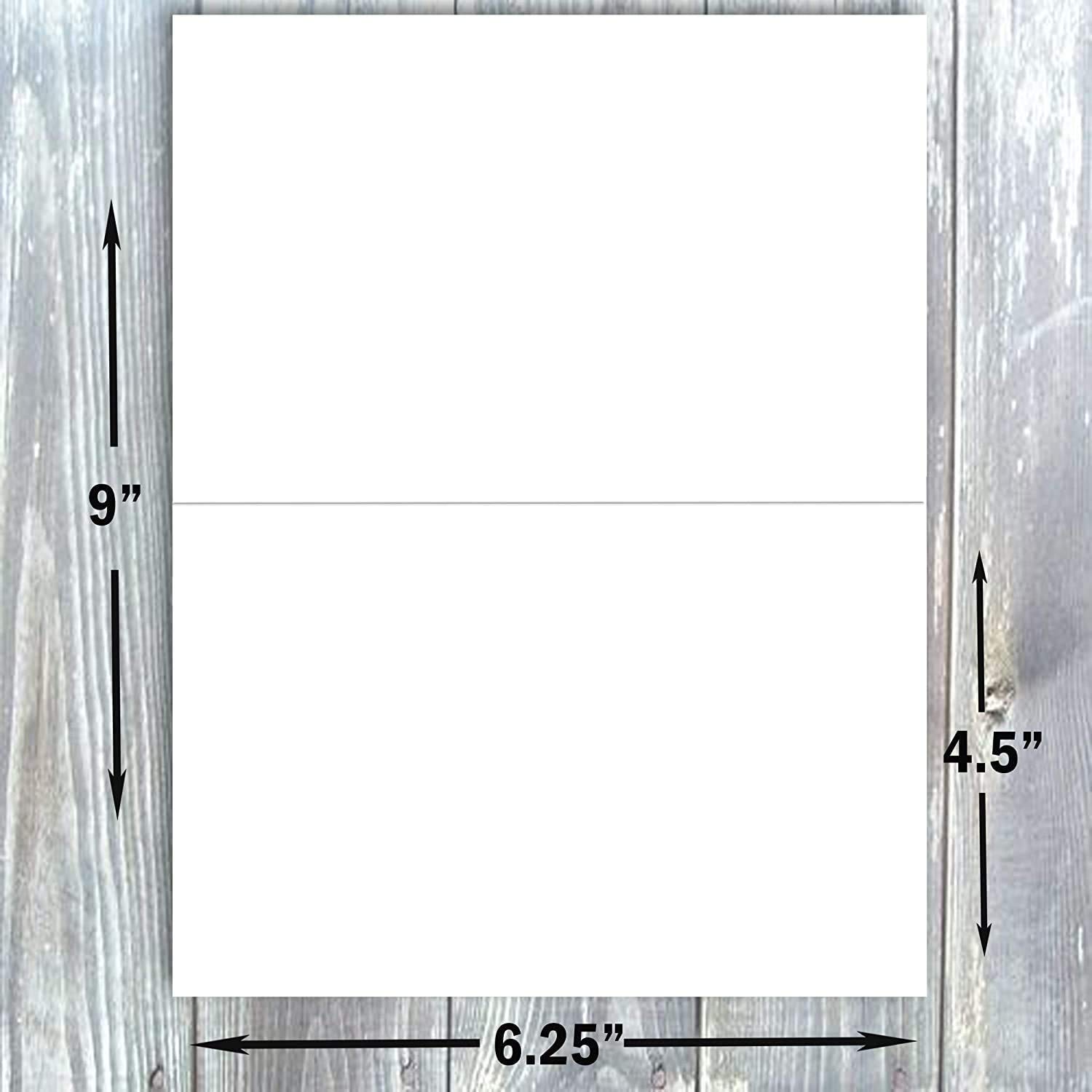 Hamilco Notizkarten aus Leinenstruktur, blanko, A6, gefaltet, 11,4 x 15,88 cm, 36,3 kg Einband, bedruckbare Schreibwaren und Einladungen, 100 Stück