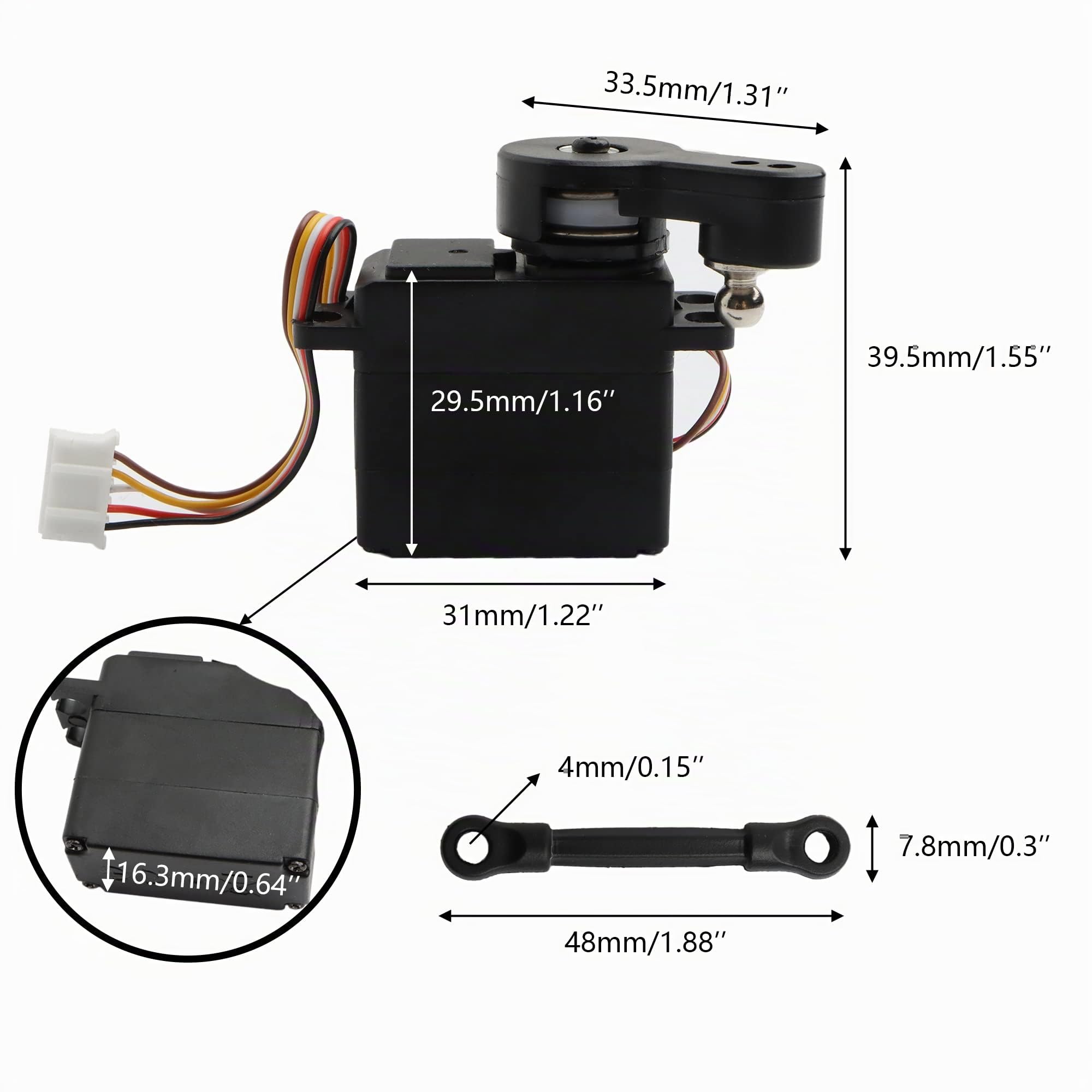 9200E RC Cars 5 Linien 2.2KG Digital RC Servo Lenkmotor PX9200-21 Zubehör Ersatzteile für 1:10 9200 9200E 9201E 9205E 9206E Trucks 200E 210E Brushless RC Cars