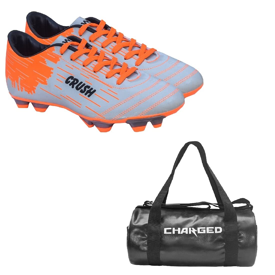 Sports Bag Adena Black With Gowin Football Shoe Crush Silver Orange Size-6-image-23