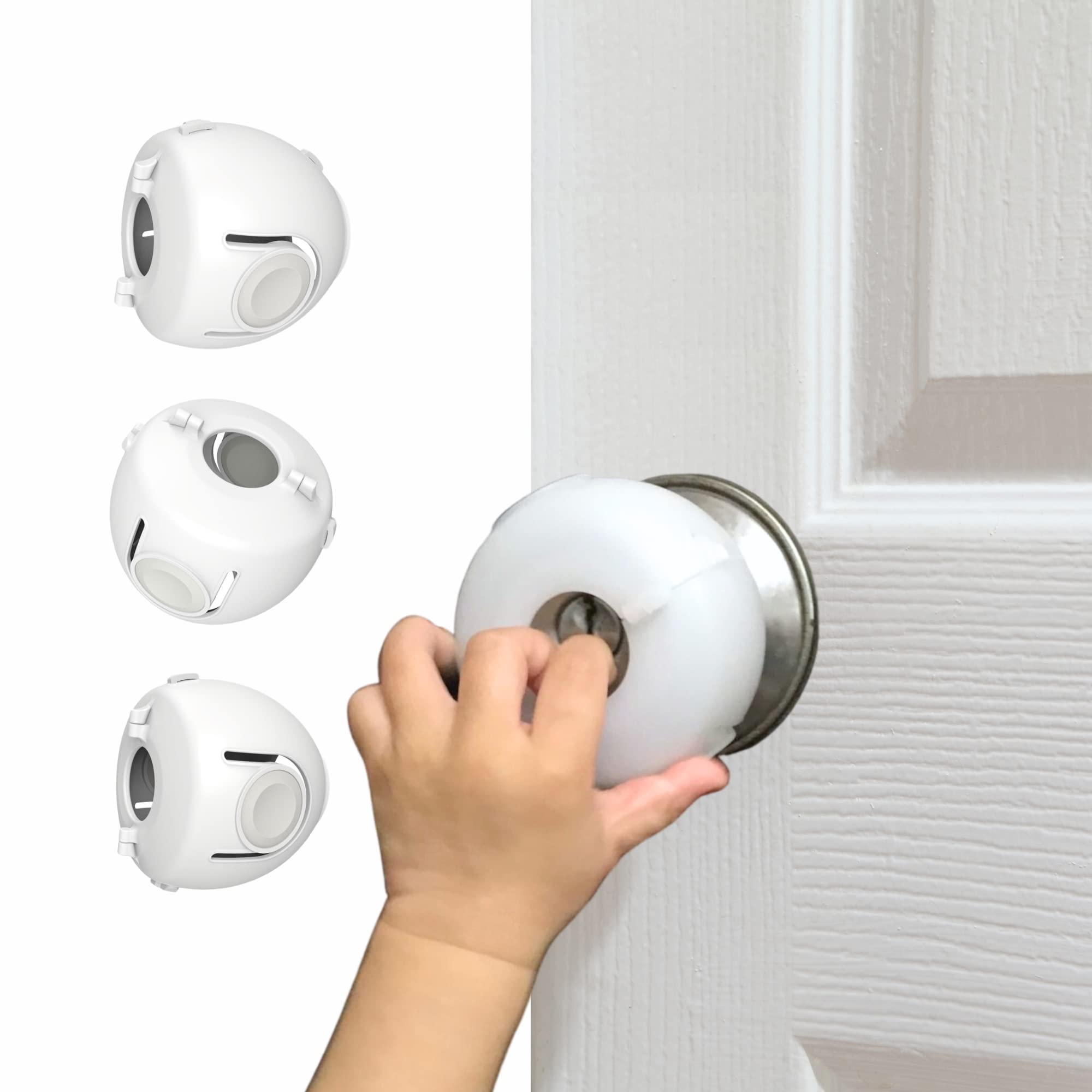Heart of Tafiti 6 Pack Door Knob Safety Covers for Kids, Child Proof Door Knob Covers, Door Handle Baby Proof, Child Locks for Door, Easy to Install,