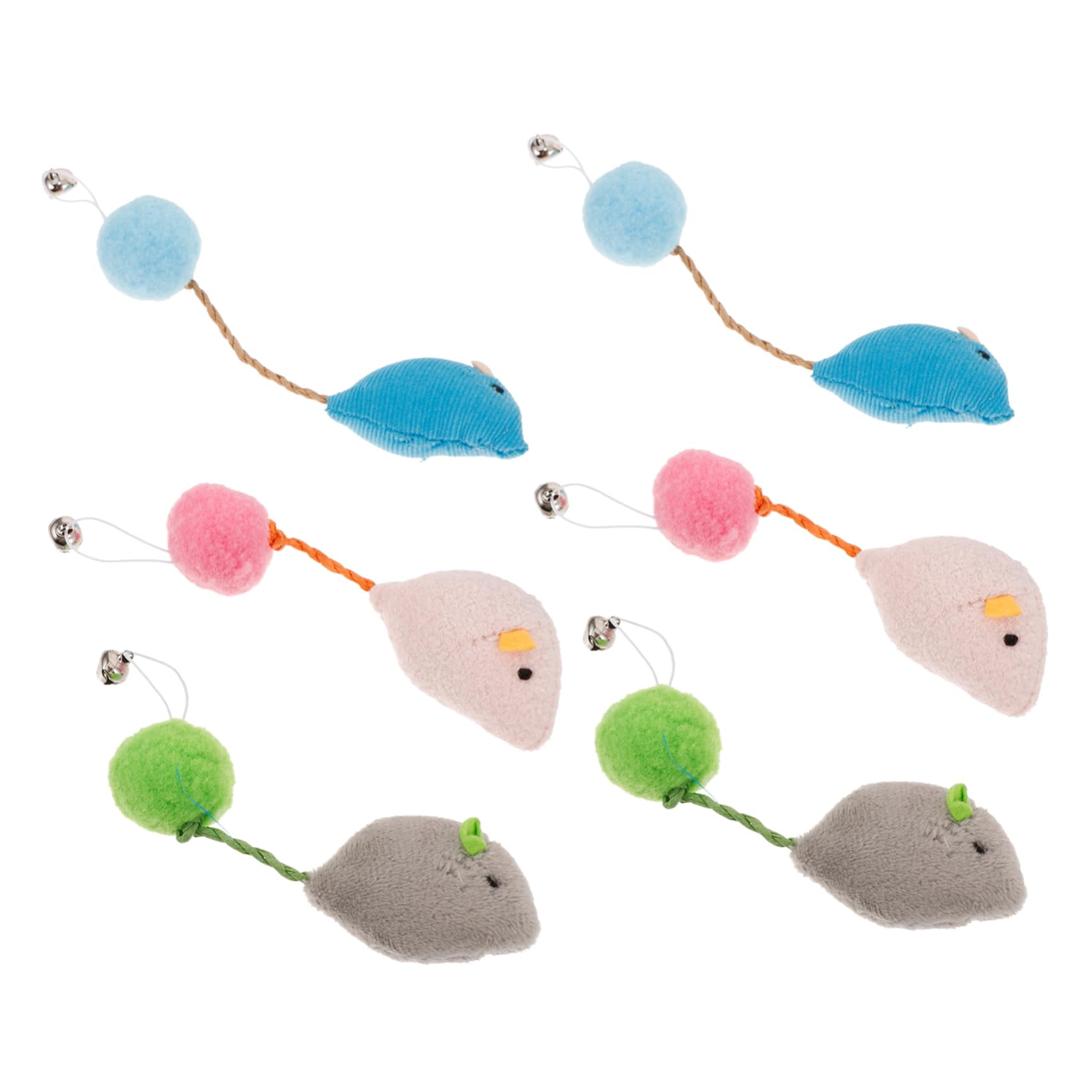 TOYANDONA 6pièces Jouets Souris pour Chats Accessoires Interactifs Colorés pour Amusement Et Entraînement des Sens Stimule Instinct De Chasse des Félins