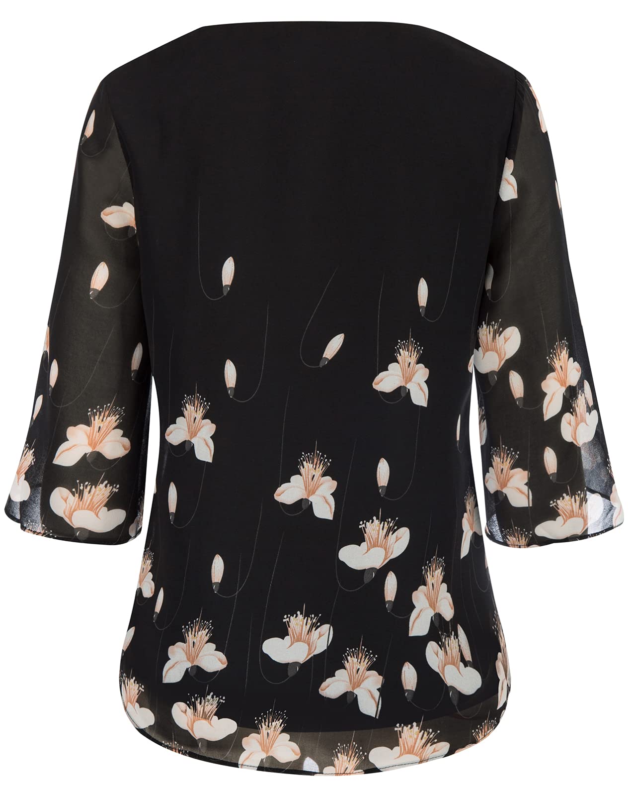 GRACE KARIN Camicia Donna Paillettes a Manica a 3/4 Top Elegante Girocollo Manicotto Split