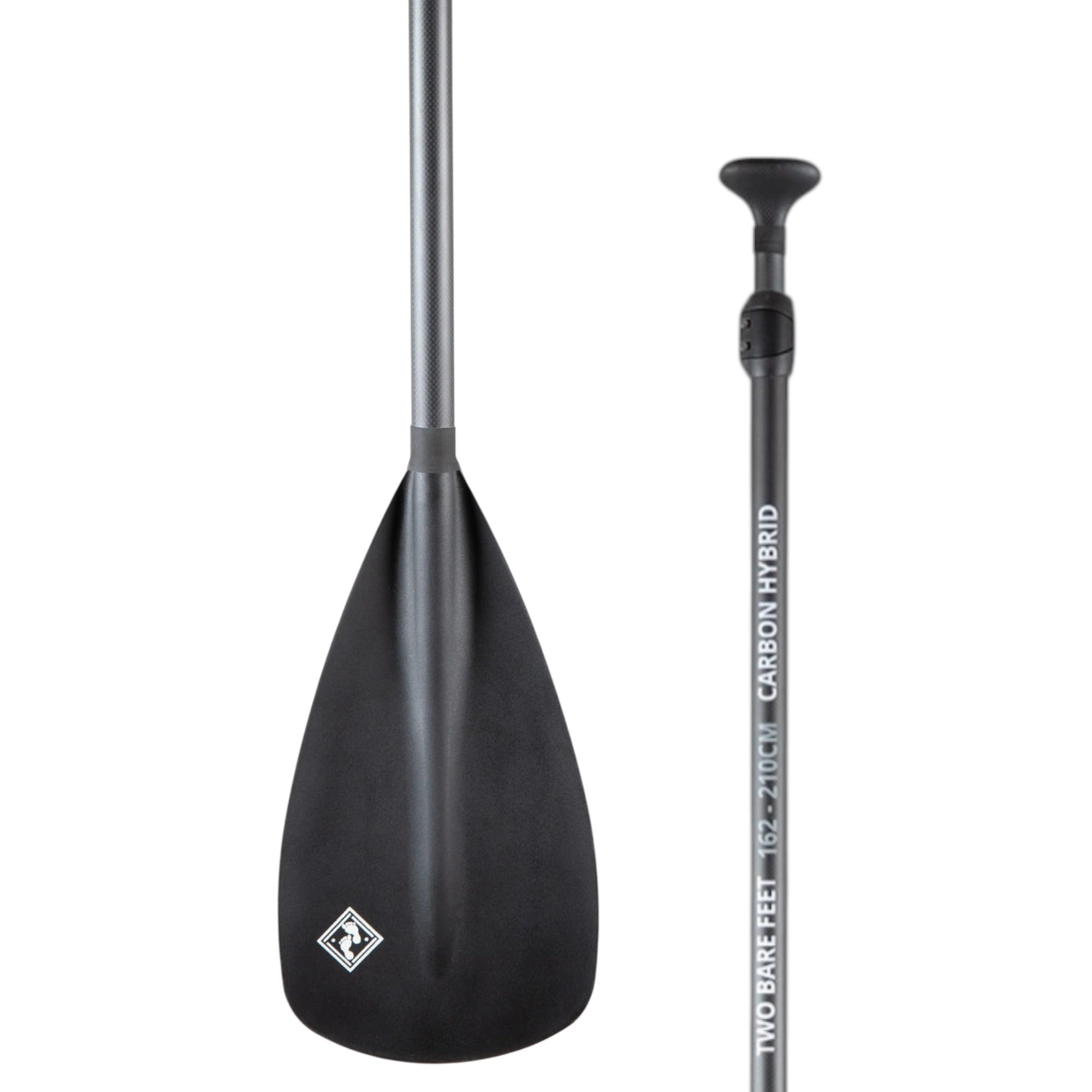 Two Bare Feet Adjustable SUP Paddle – 3 Piece Lightweight Stand Up Paddle Board Paddle, Durable Portable Replacement Paddle for All Skill Levels (3 Piece Carbon Hybrid Black) — image 1