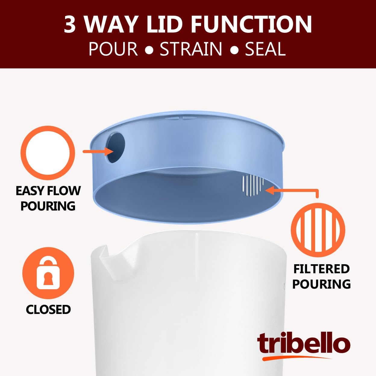 Jarra de bebidas Tribello con tapa abatible