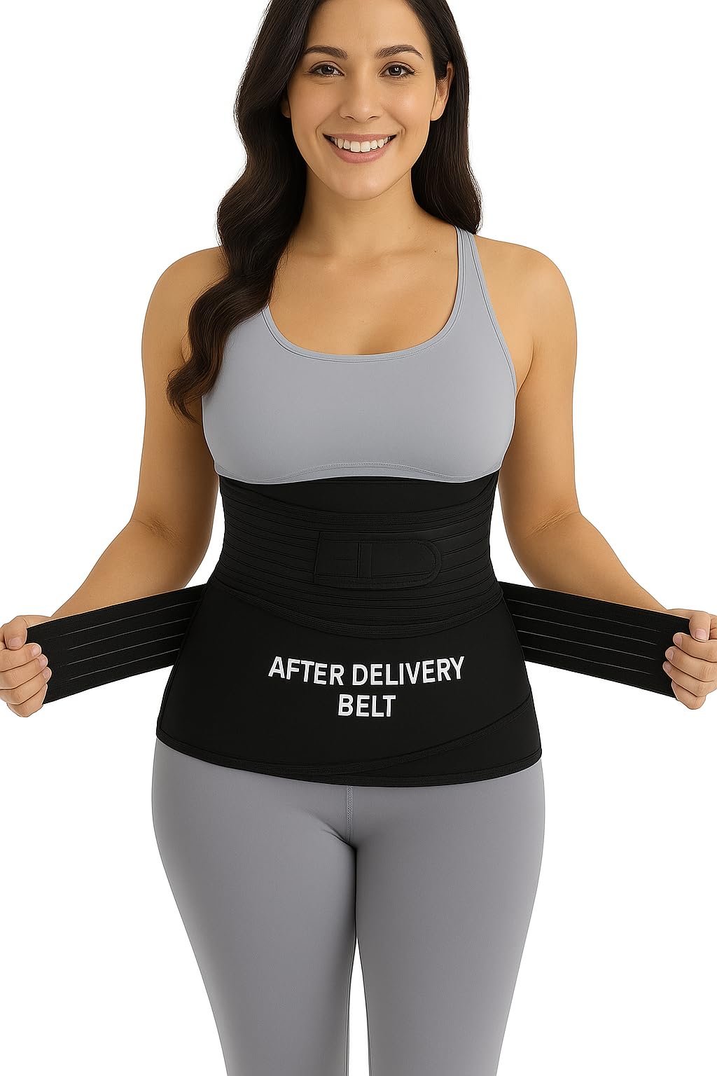 Adjustable Postpartum Belt – 3-in-1 Maternity Belt for Waist, Pelvis & Tummy Support, Post Pregnancy Recovery, Belly Wrap, Abdominal Support, Comfortable & Breathable | BLACK-image-46
