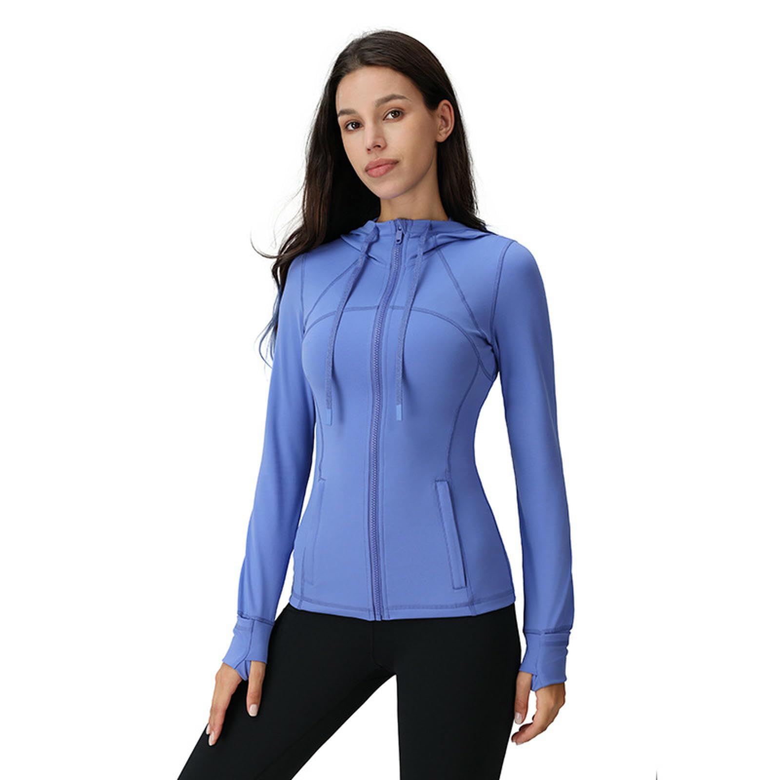 Chaqueta de yoga entallada para evitar el frío al entrenar