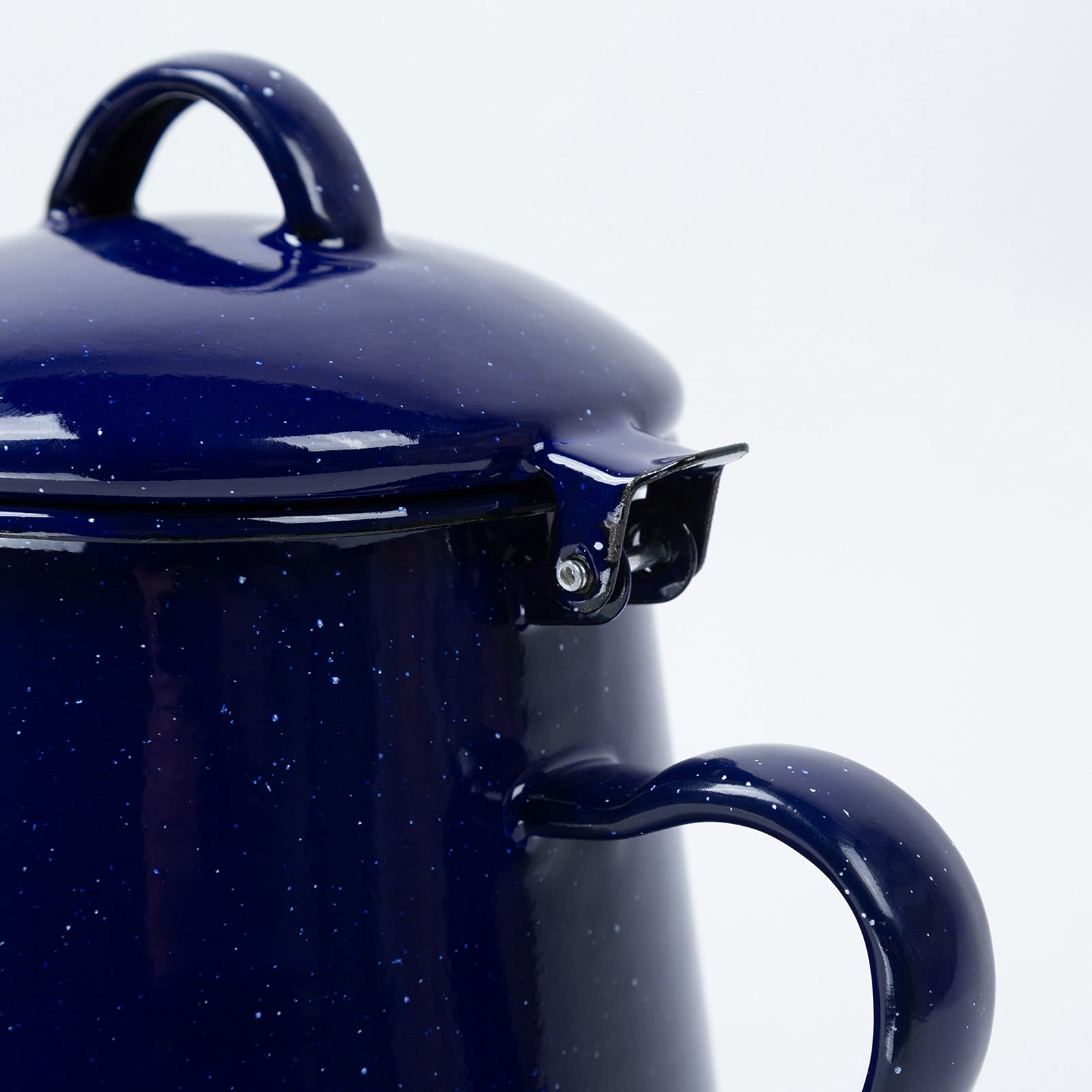 Caffettiera smaltata vintage per tè, acqua, cucina, campeggio e utilizzo, facile da usare, con grande capacità e design retrò