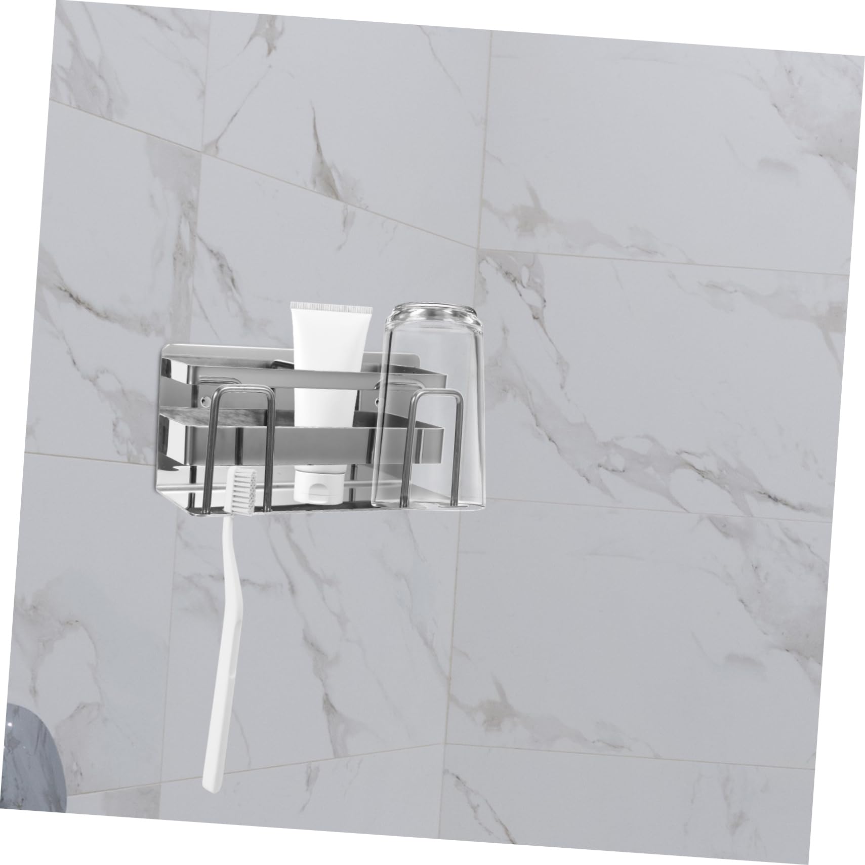 Ciieeo 3 Pezzi Porta Spazzolino In Acciaio Inossidabile Porta Spazzolini Da Bagno Porta Spazzolino Da Piano Di Lavoro Multifunzionale Supporto Da Parete Per Bagno Porta