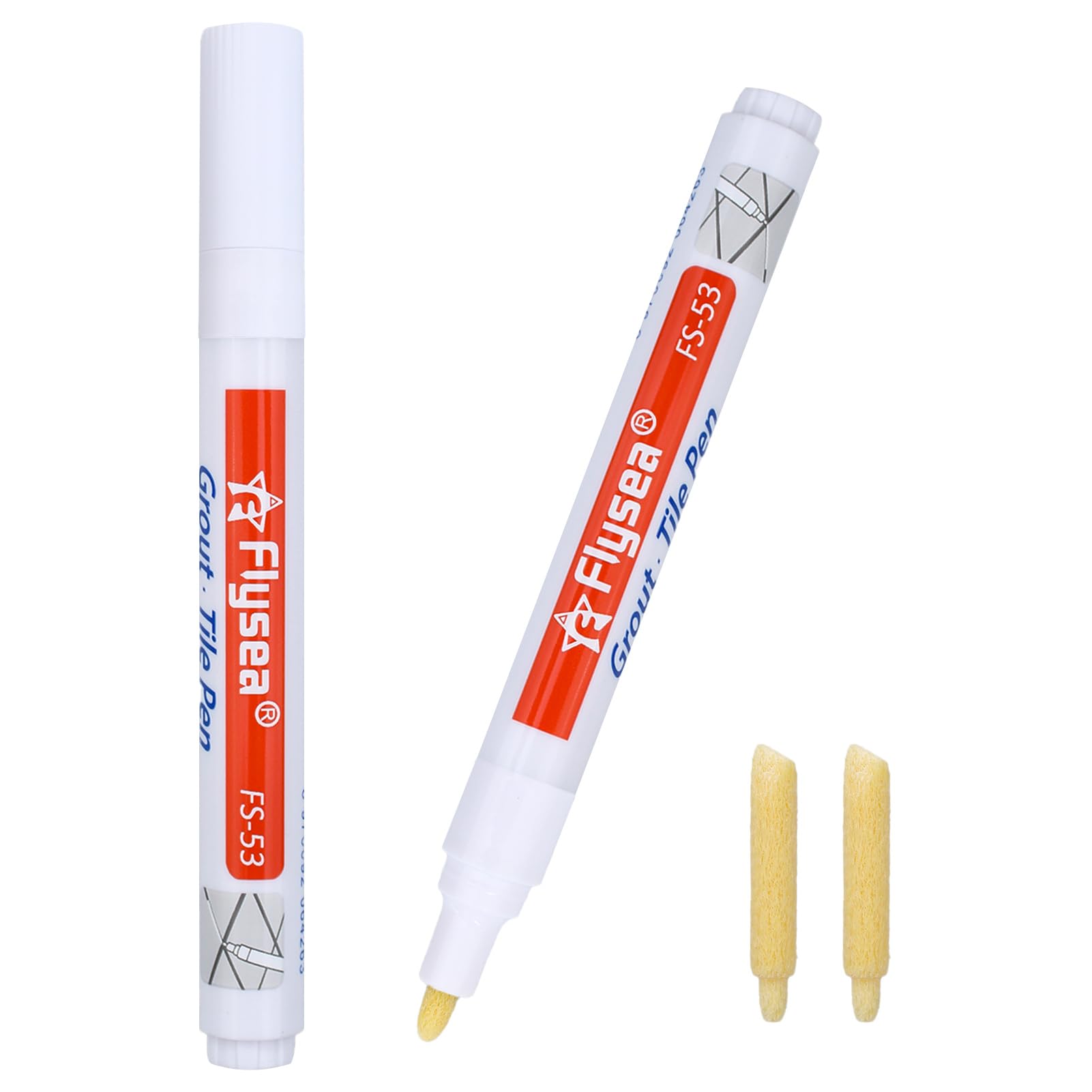 Versatile Grout Pen Set - 2 Quick-Drying, Waterproof Pens for All Tiled Surfaces