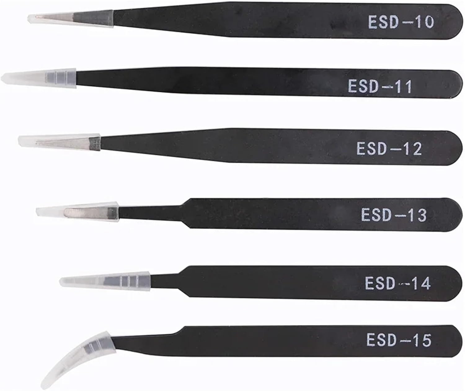 Anti Static Safety Esd Stainless Steel Precision Curved Tweezers Electronic Laboratory Jewelry Crafts Maintenance Tools(ESD-12)