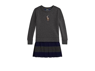 Polo Ralph Lauren Kids Big Pony Fleece Sweatshirt Dress (Toddler/Little Kid) Girl