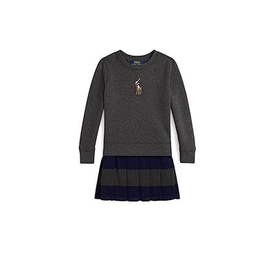 Polo Ralph Lauren Kids Big Pony Fleece Sweatshirt Dress (Toddler/Little Kid) Girl