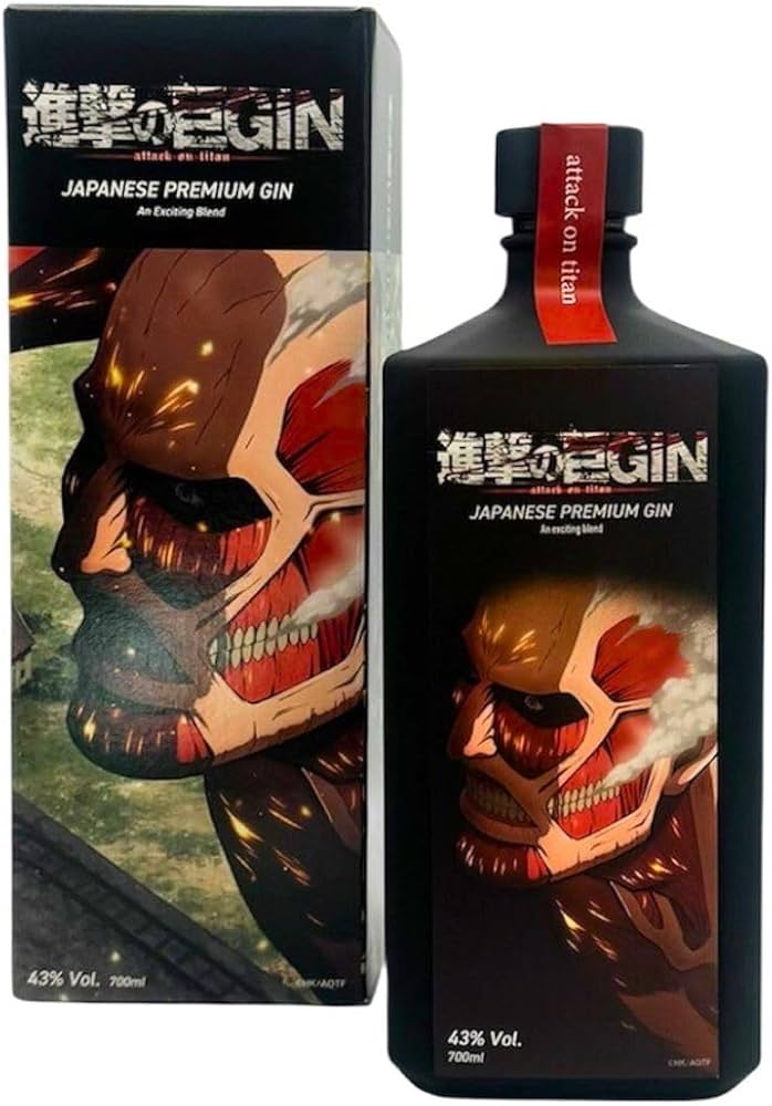 国内未発売】進撃の巨人 27cm 蒸留酒 高梁 話題沸騰】“進撃の巨GIN