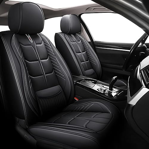 Funda de asiento de coche para Nissan Titan XD 2016-2023, funda de asiento delantero y trasero de 5 plazas, fundas de asiento de cuero impermeables