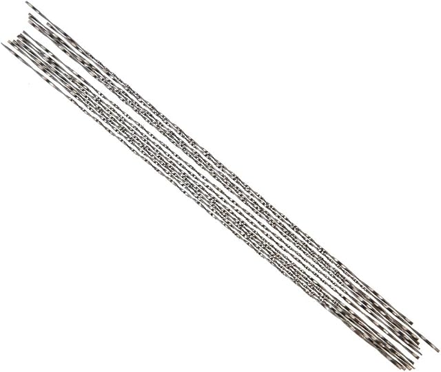 Scroll Saw Blades with Spiral Teeth, 12 Pieces Coping Saw Blades for Wood Metal Plastic Cutting Sawing Carve, Jewelry Wax Saw Blades Carbon Steel Wire Saw Blades