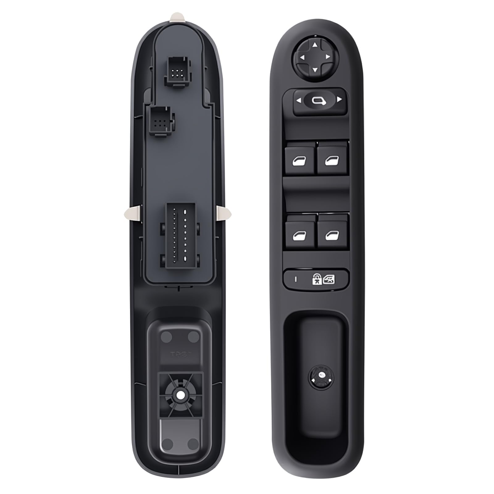 Bouton de commande de lève-vitre électrique pour voiture avant gauche compatible avec les modèles 3008 5008 Break 2009-2015 remplace les références 6490X5 6490.X5 96650621ZD 96650620ZD manuel