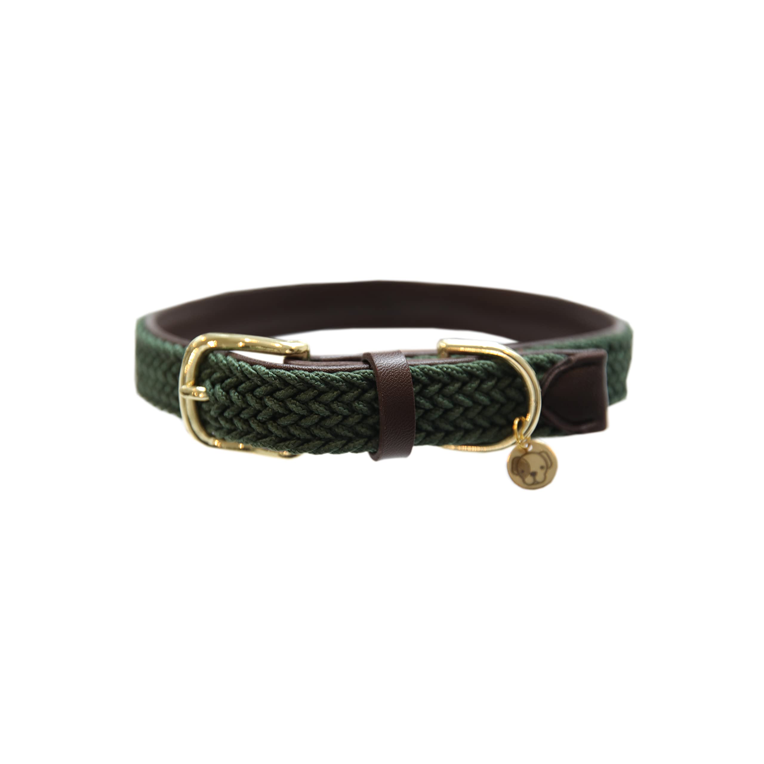 Collier chien Kentucky Dogwear nylon tressé vert olive S