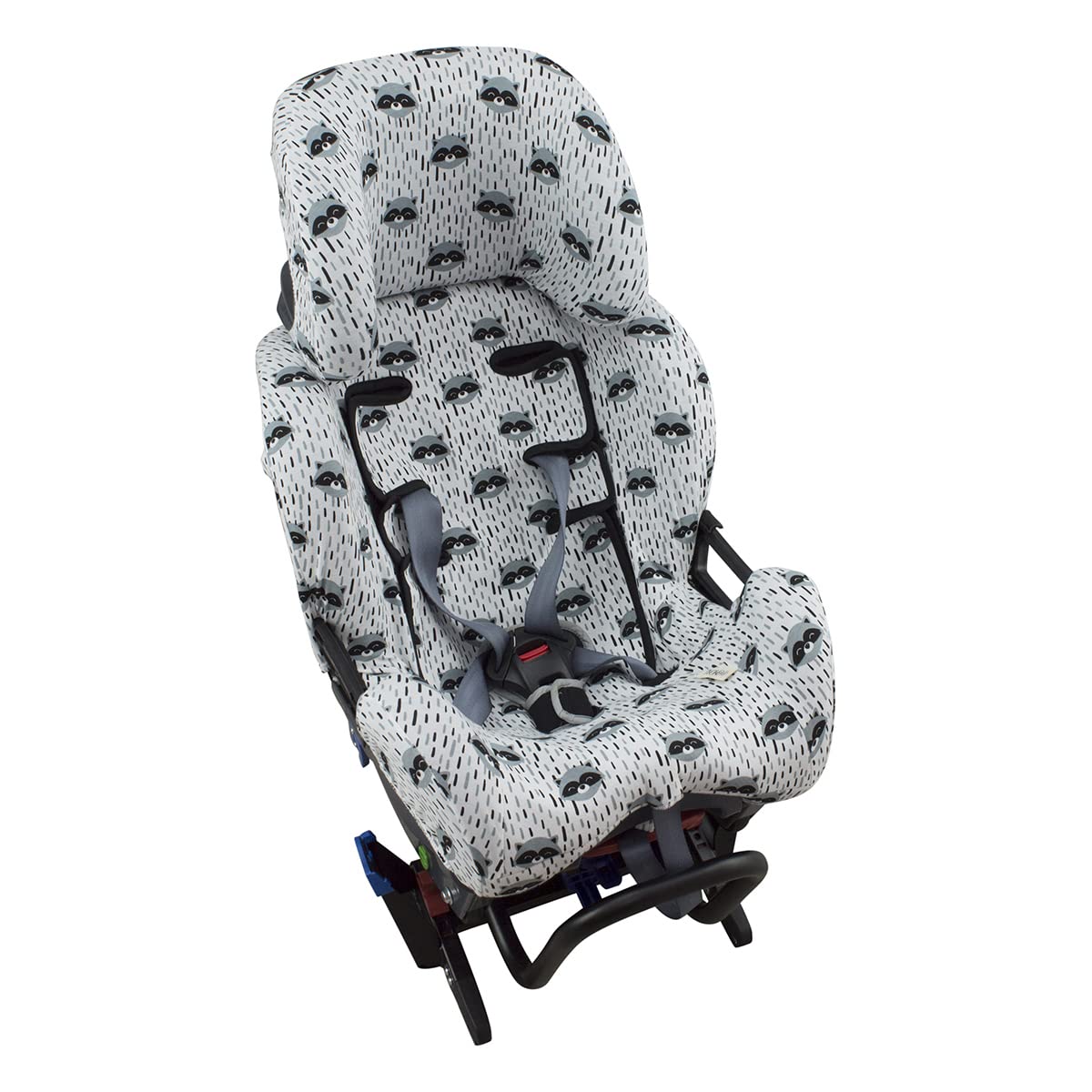 JYOKO KIDS Rivestimento in cotone per seggiolino auto compatibile per Klippan Kiss 2 e Plus (RACCOON TOWN)