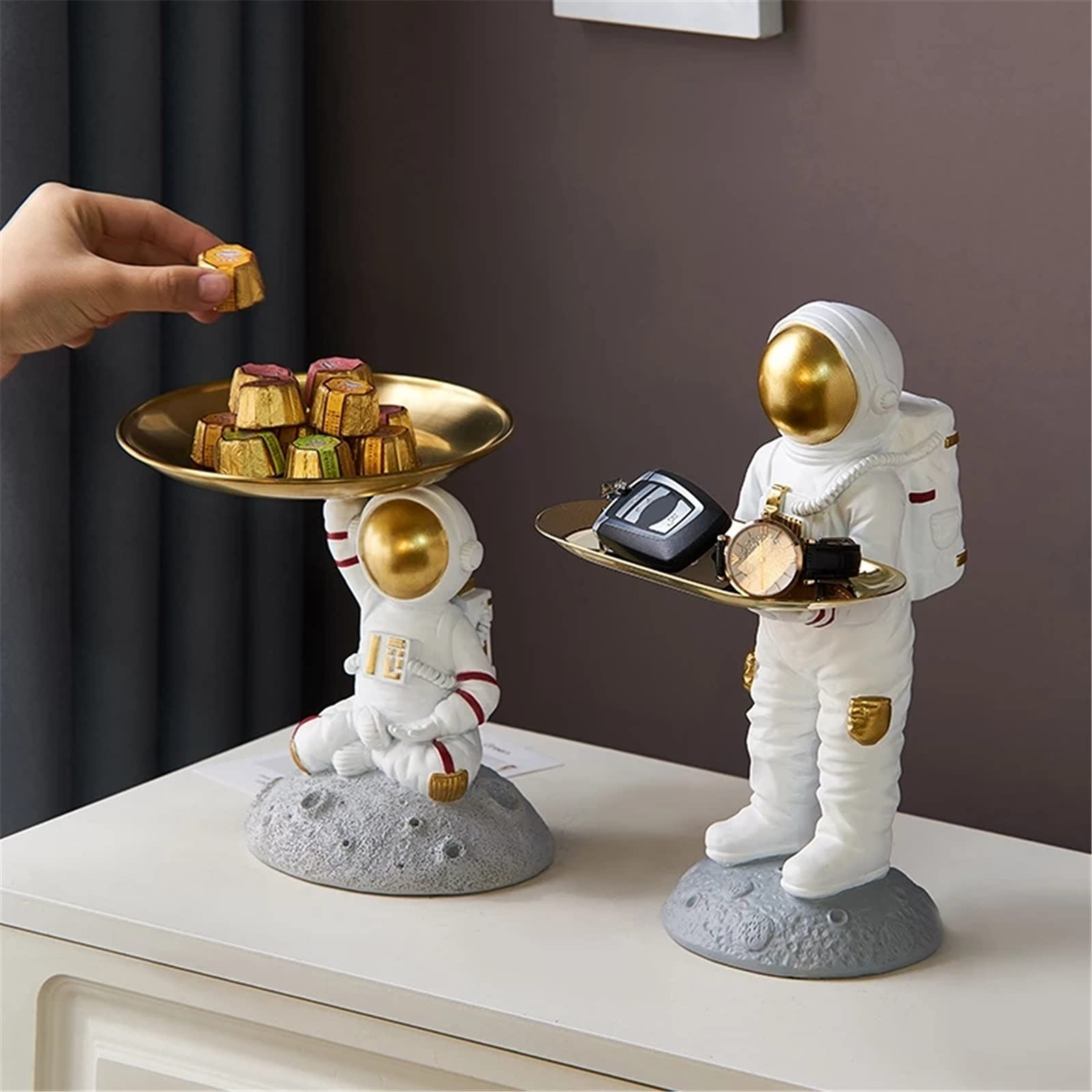 Amazon.co.jp: キー収納 鍵置き 小物収納 創造的な樹脂の宇宙飛行士の 