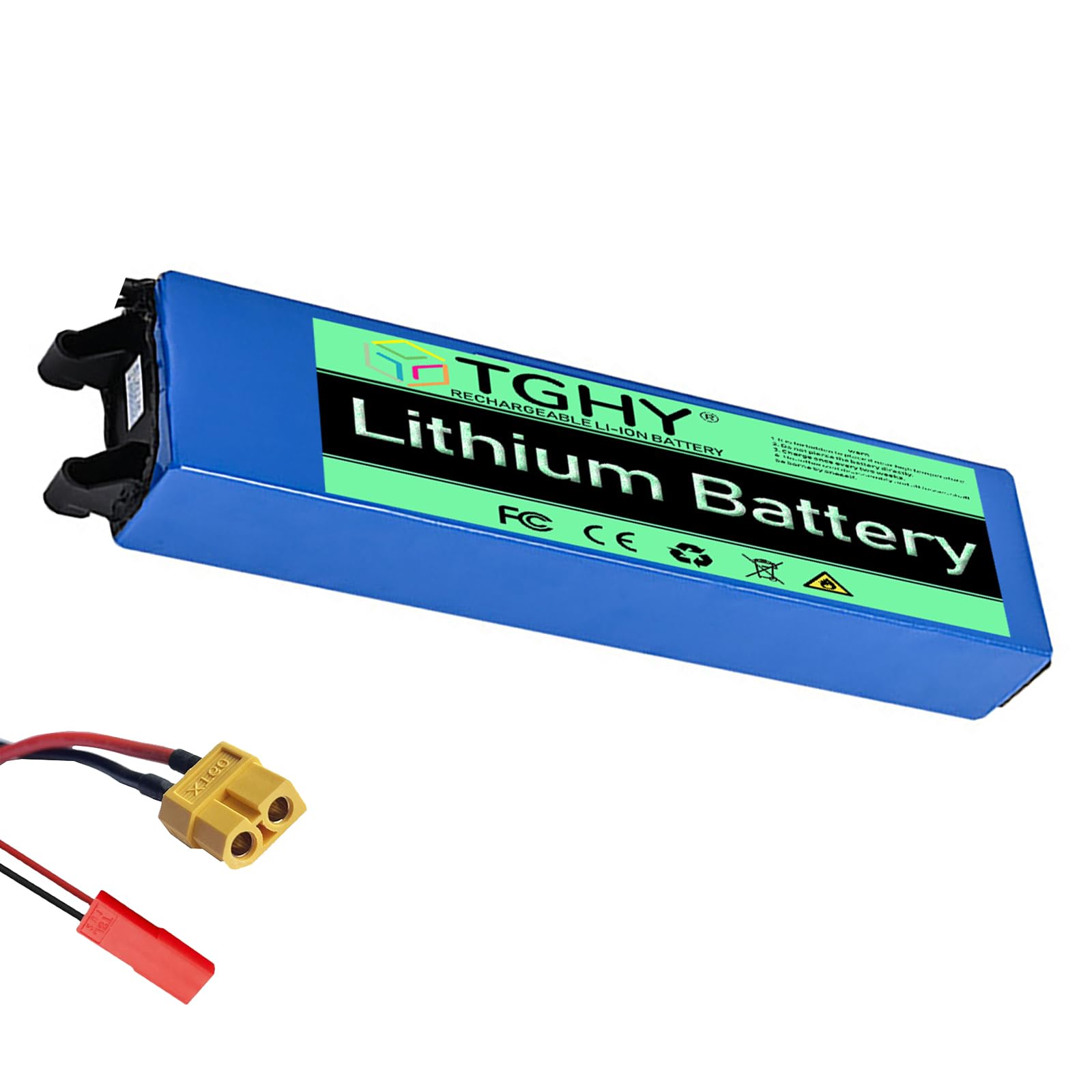 TGHY Monopattino Elettrico Pieghevole Ricaricabile da 36 Volt con Batteria Integrata agli ioni di Litio da 36V 6Ah o 7.8Ah (Fino a 280,8 Wh) per Motore di Monopattino Elettrico.,36v7.8ah,XT60+JST 2