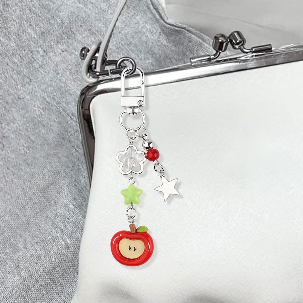 2pcs Fruit Key Chains Women Cute Keychains Stylish Key Chain Phone Charm Bag Charms Womens Keychain Accessories