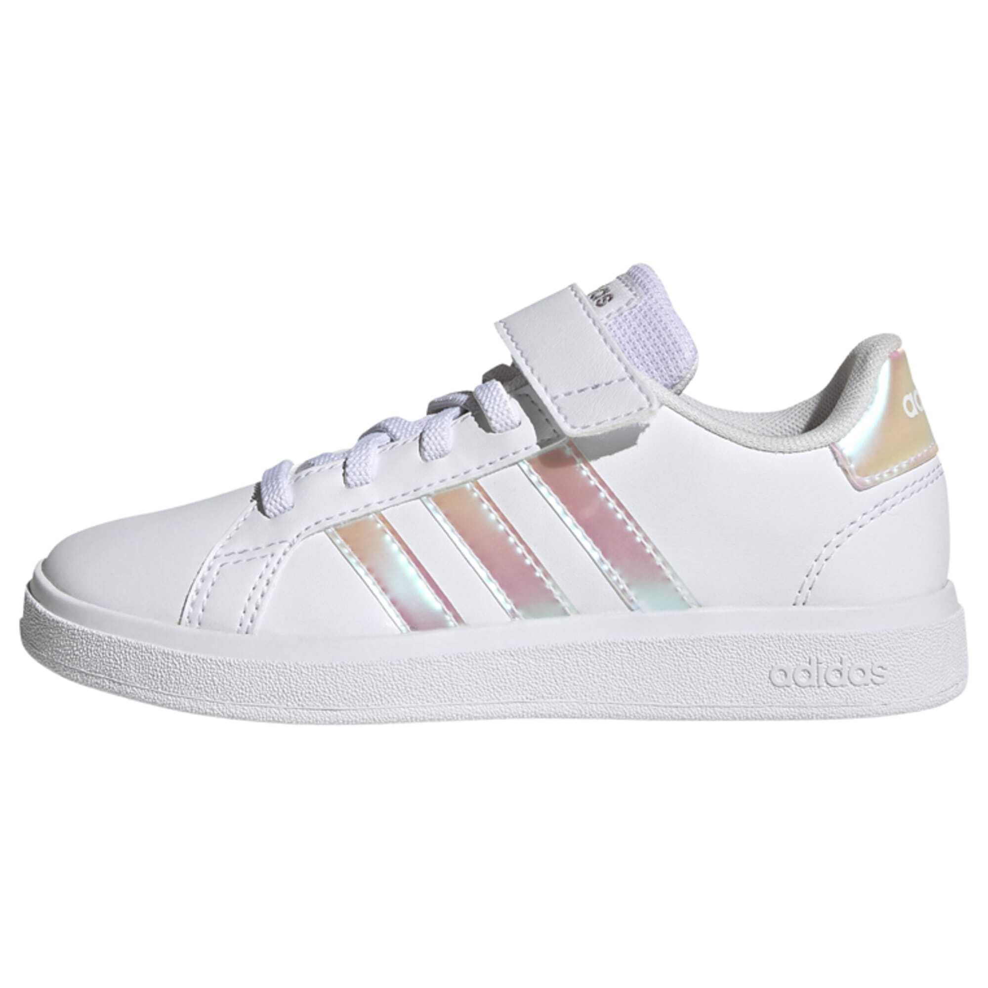adidas Grand Lifestyle Court Elastic Lace and Top Strap Shoes, Zapatillas Niños