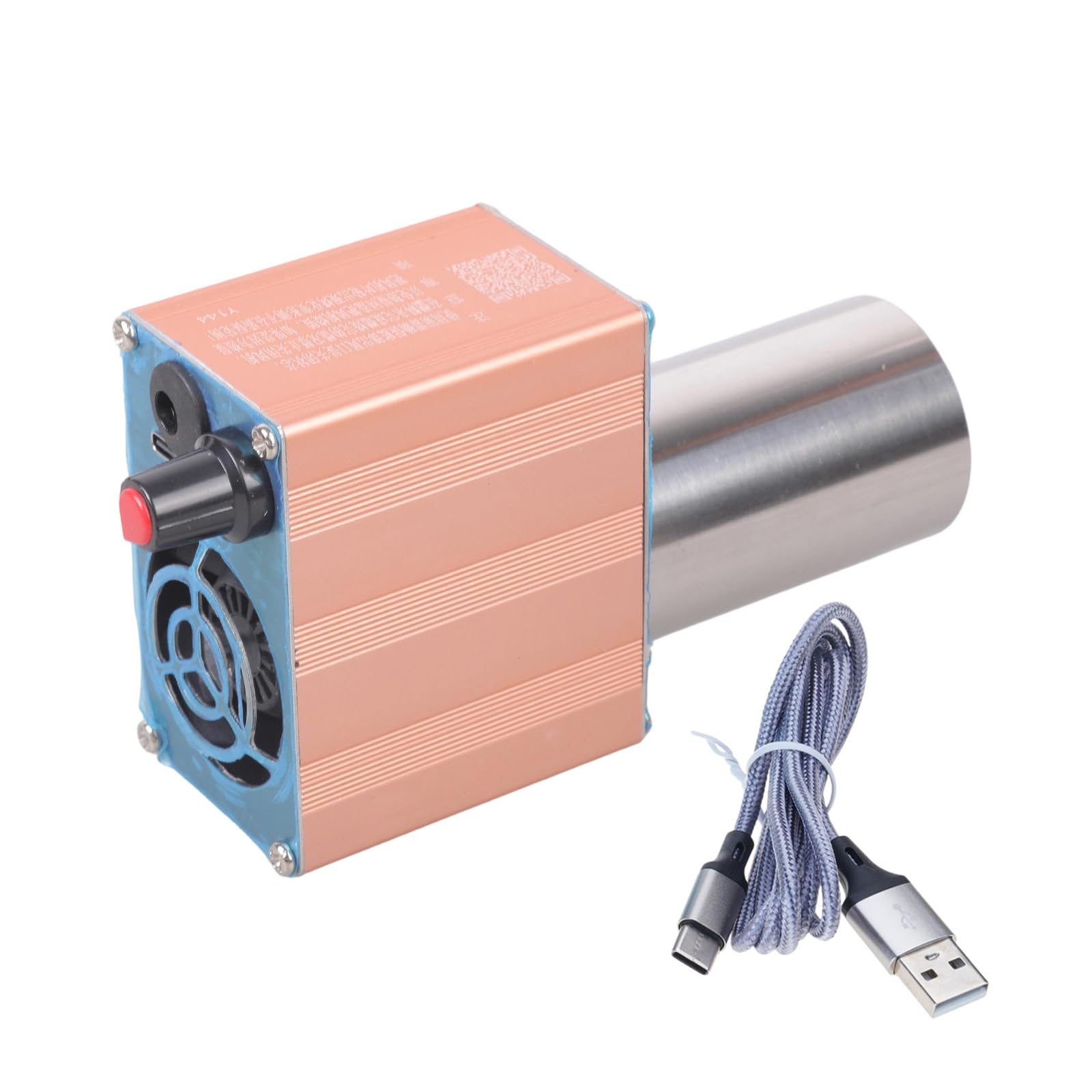 Fromceo Gold Usb 5V 12V Adaptable Speed Metal Shell High Airflows Blower Outdoor Campings For Campings Barbecue Starting High Ventilation