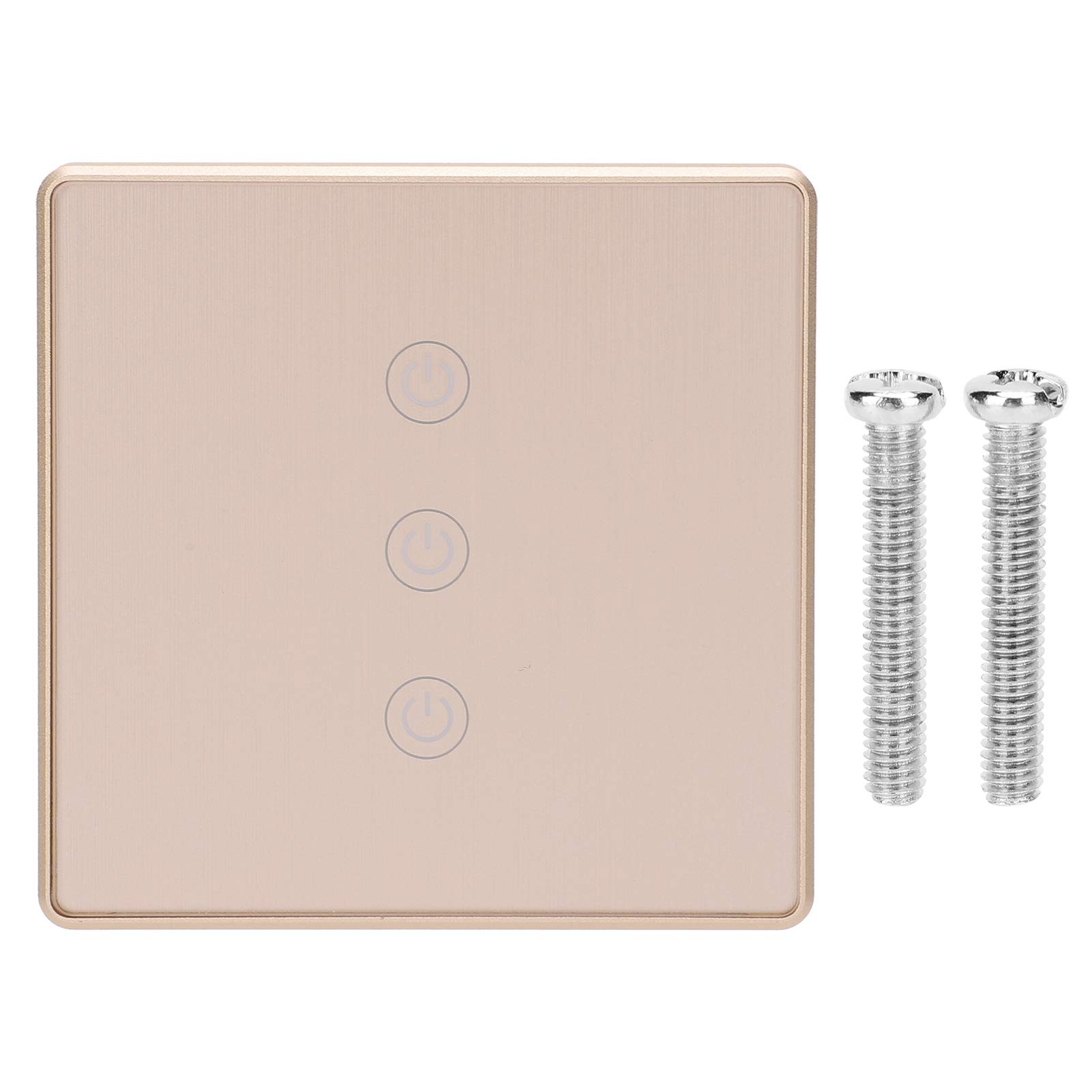 Interruttore della luce intelligente Wi-Fi, interruttore della luce tattile intelligente a parete, interruttore tattile intelligente Telecomando wireless dorato Standard del Regno Unito 800 W 95‑240 V