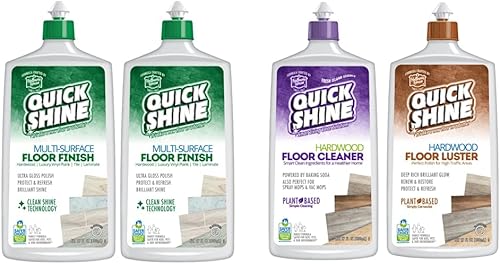 Quick Shine Acabado de suelo multisuperficie, 27 onzas, paquete de 2  Limpiador y pulido para usar en madera dura, laminado, azulejos y piedra y 2