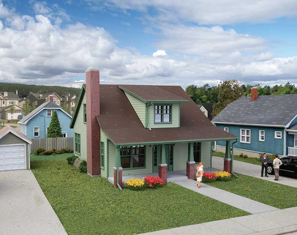Walthers 933-3797 Craftsman Bungalow Model Kit, Multi-Colour