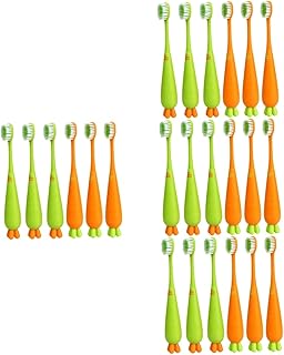 Beavorty 24 Pçs Escova De Dentes Cenoura Escovas De Dentes Bonito Personagem Escova De Dentes Treinamento Limpador De Dentes Desenhos Animados Escova De Dentes Da Criança Escova De