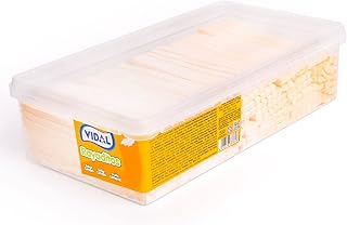 Vidal Golosinas. Rayaditos Limón Regaliz Relleno color amarillo. Bandeja 200 unidades