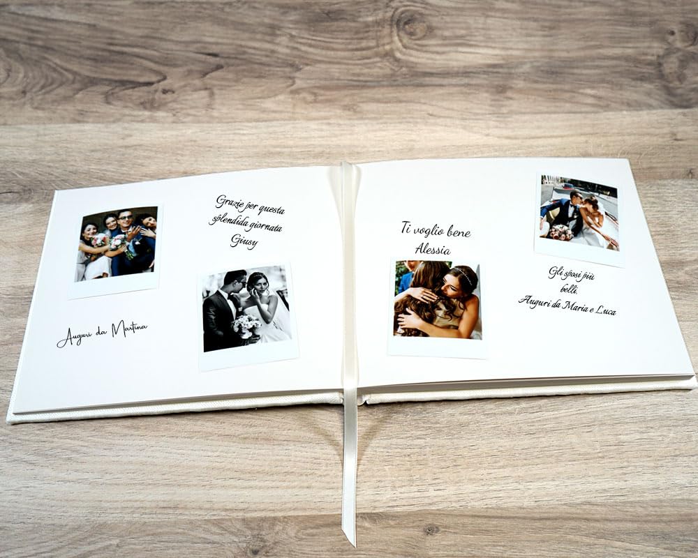 Libro degli ospiti Guest Book Matrimonio 100 Pagine, Copertina in camoscio vegano - Libro Degli Ospiti - Guest Book Personalizzato - Libro Dediche (Camoscio, 30x30 100 pagine)