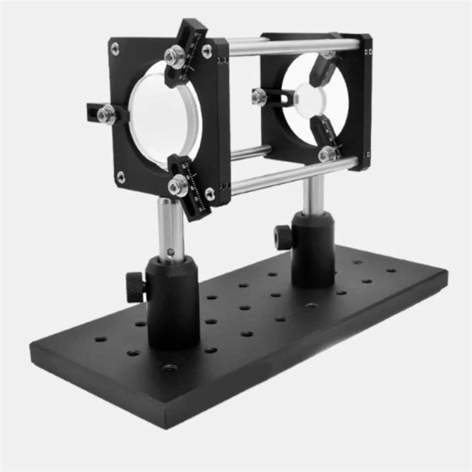 Soporte de lente coaxial, diseño de tres garras, soporte autocentrante para experimentos ópticos, diámetro variable de 0 a 40 mm
