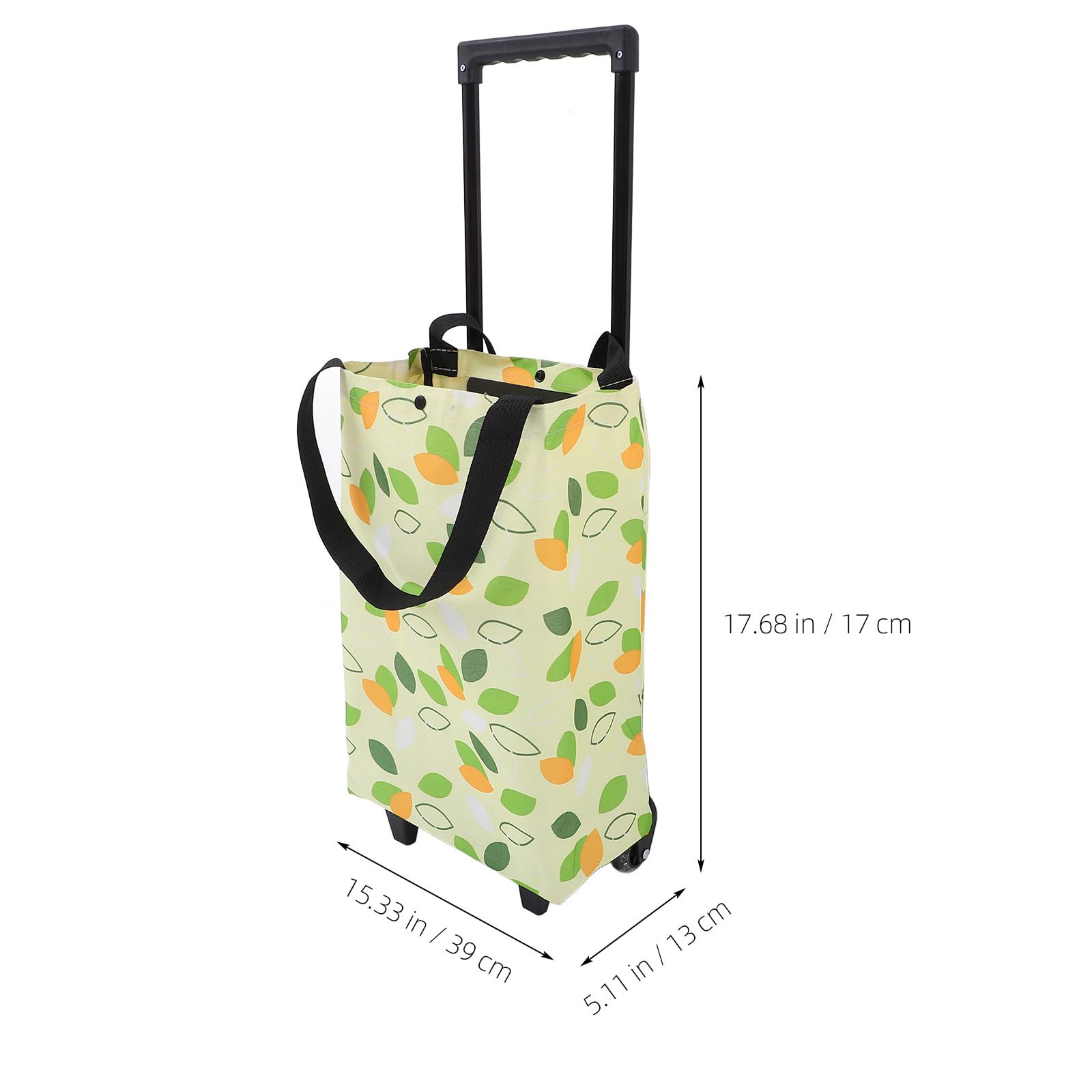 GALPADA Faltbare Einkaufstasche mit Rädern Wiederverwendbarer Großer Einkaufsbeutel aus Synthetischem Material für Schule und Supermarkt Leichter Outdoor Trolley