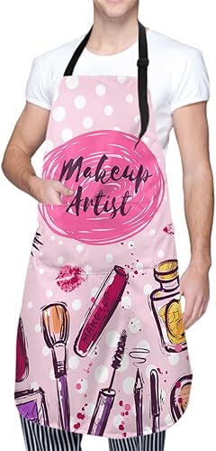 Miniatura 4 de Giwawa Delantales de peluquería para mujer, divertidos delantales de corte de pelo para salones de hogar