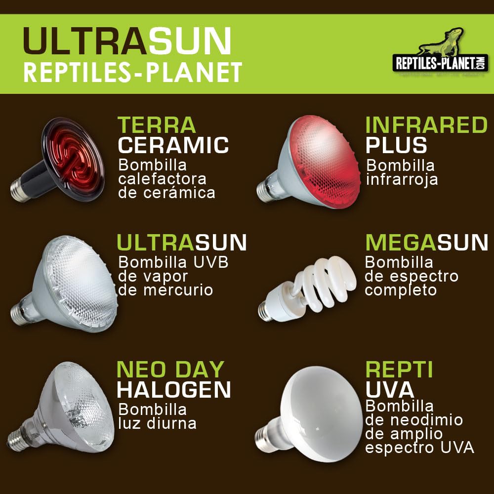 Reptiles-Planet - Ultrasun 100 W - Bombilla UVA UVB para Reptiles