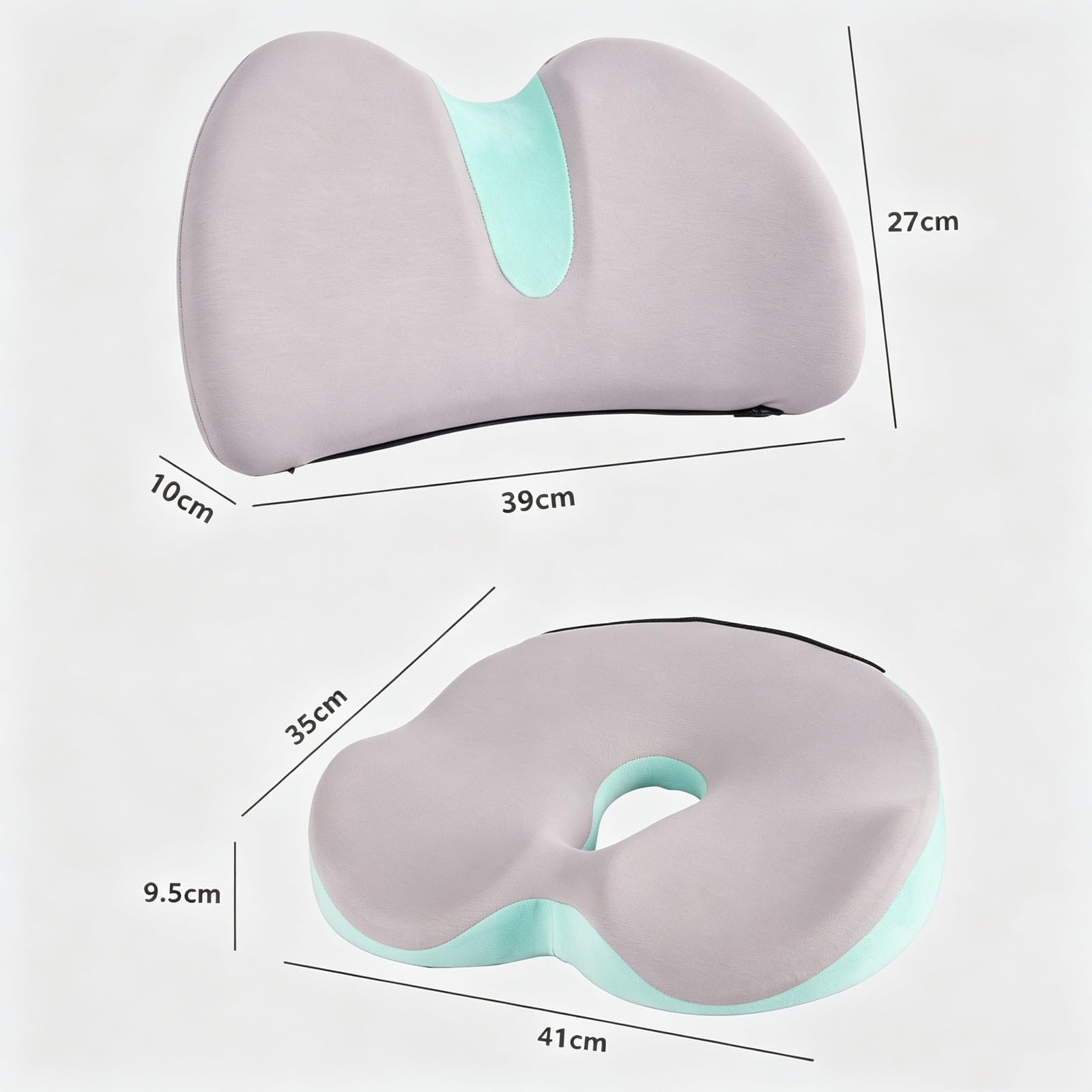 Cojín de asiento ergonómico con soporte lumbar