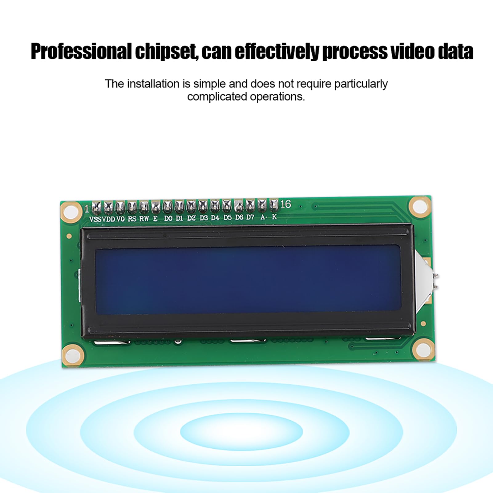 Lcd Display Module, 1602 Lcd Display Lcd Module Lcd Display Lcd Screen With Adapter Board IIC I2C Interface for DIY Maker Project