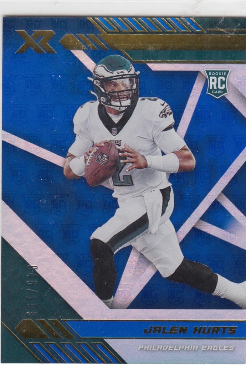 Football Trading Card 2020 Panini XR Blue #114 Jalen Hurts EX/NM RC Rookie 46/199 Eagles