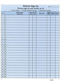 Patient Sign-in Sheets, HIPAA Compliant, 8-1/2