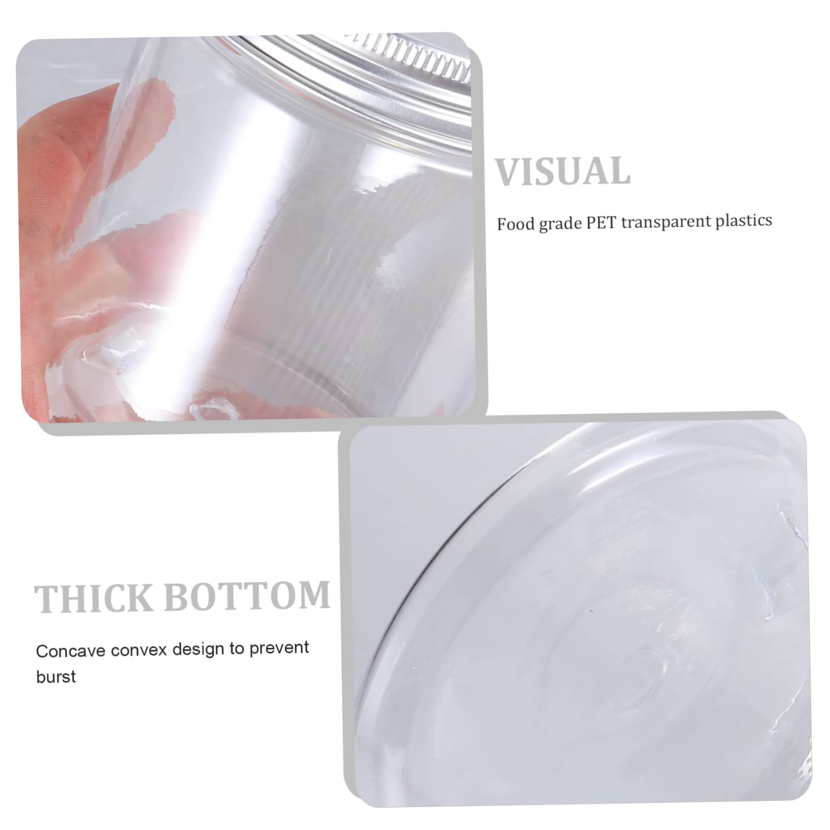 Barattoli Alluminio 250ml Pet Coperchio Ermetici per Cereali