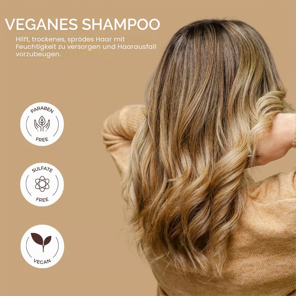 Bio Shampoo mit Aloe Vera, Argan und Vitaminen | Anti-Haarausfall | Für Alle Haartypen | Natürliche und Bio-Zertifiziert | Nicht Fettend, 5 Liter