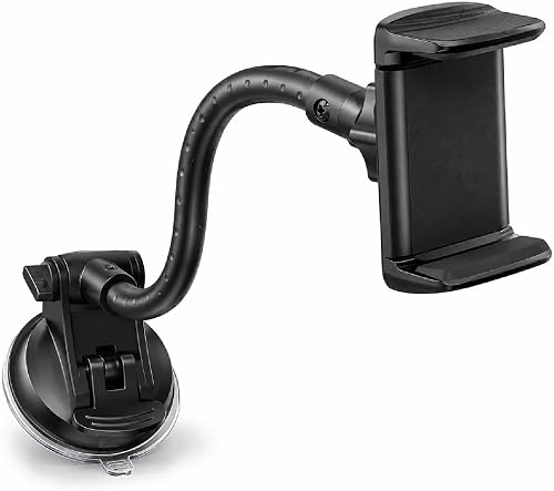 Adjustable Suction Cup Phone Mount for Car Dashboard and Windshield, 360 Degree Rotation