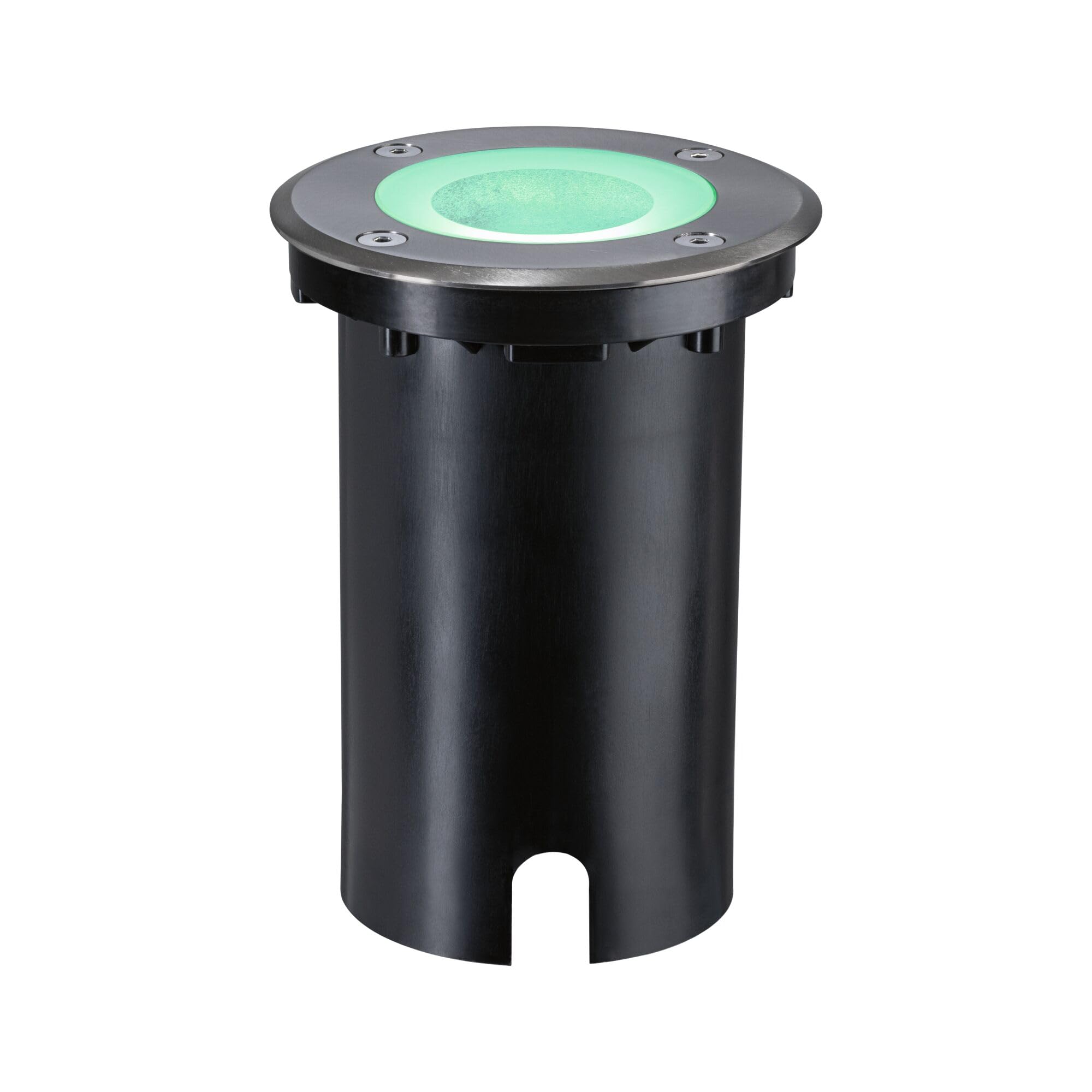 Paulmann 94845 LED Außenleuchte Bodeneinbauleuchte Smart Home Zigbee Floor IP67 rund 110mm RGBW+ 4,9W 300lm 230V Eisen gebürstet Außenleuchte