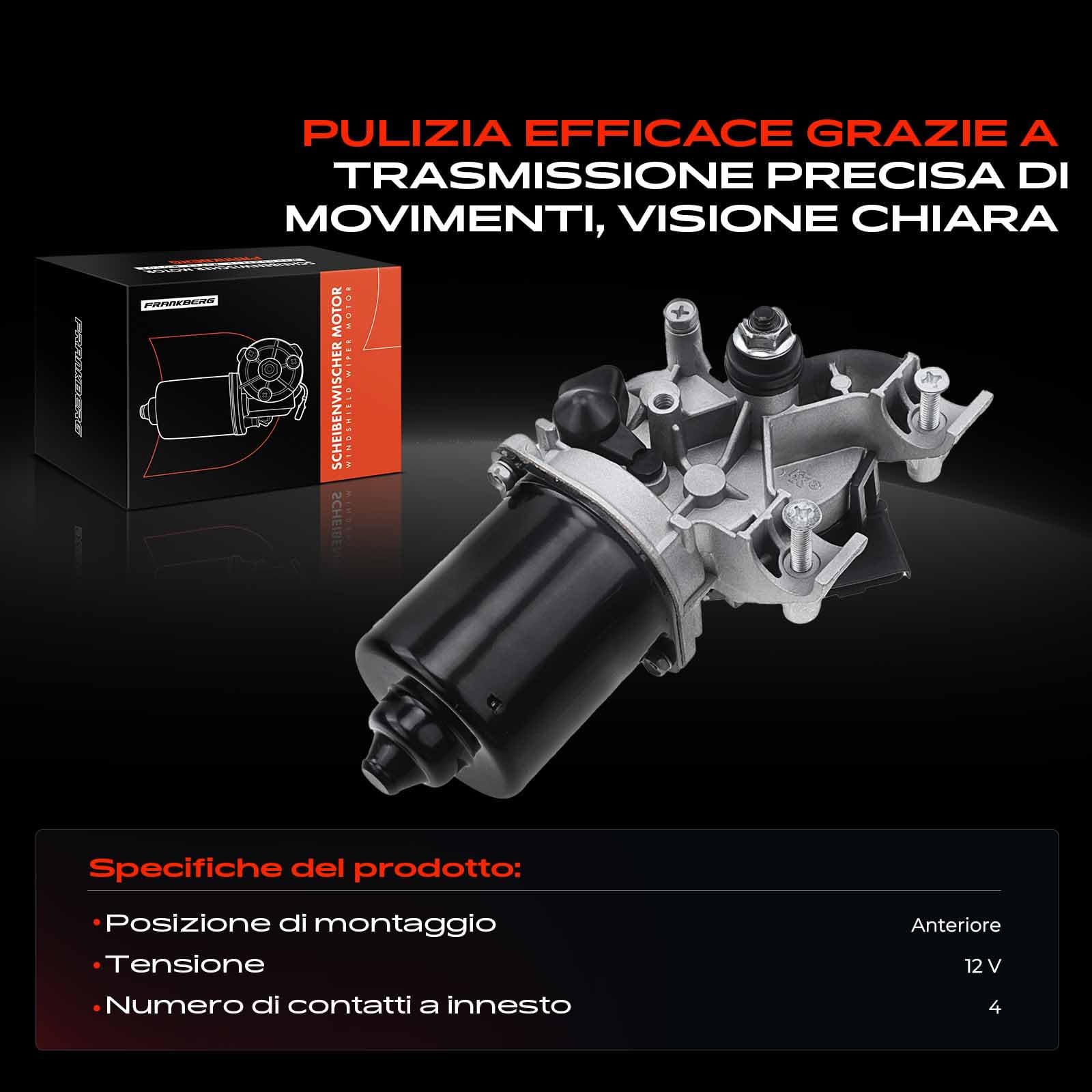 Frankberg Motore Tergicristallo Motore Tergicristallo Parabrezza Compatibile con Mokka/Mokka X J13 Trax Replace# 95323224